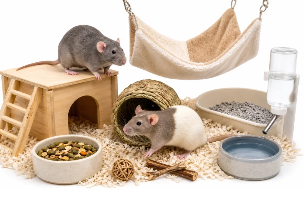 Qué juguetes y accesorios necesitan las ratas domésticas